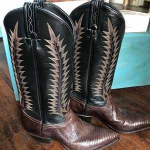 Tony lama lizard skin cowboy boots size 6